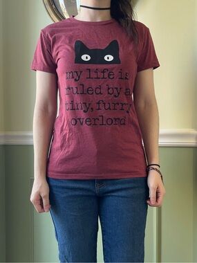Instant Message My life is ruled by a tiny furry overlord cat t shirt